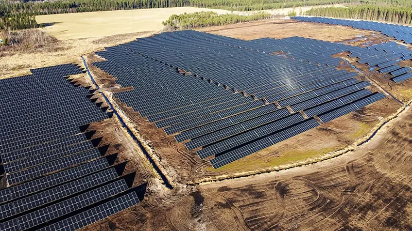 Production start at Henja Solar Park outside Gislaved