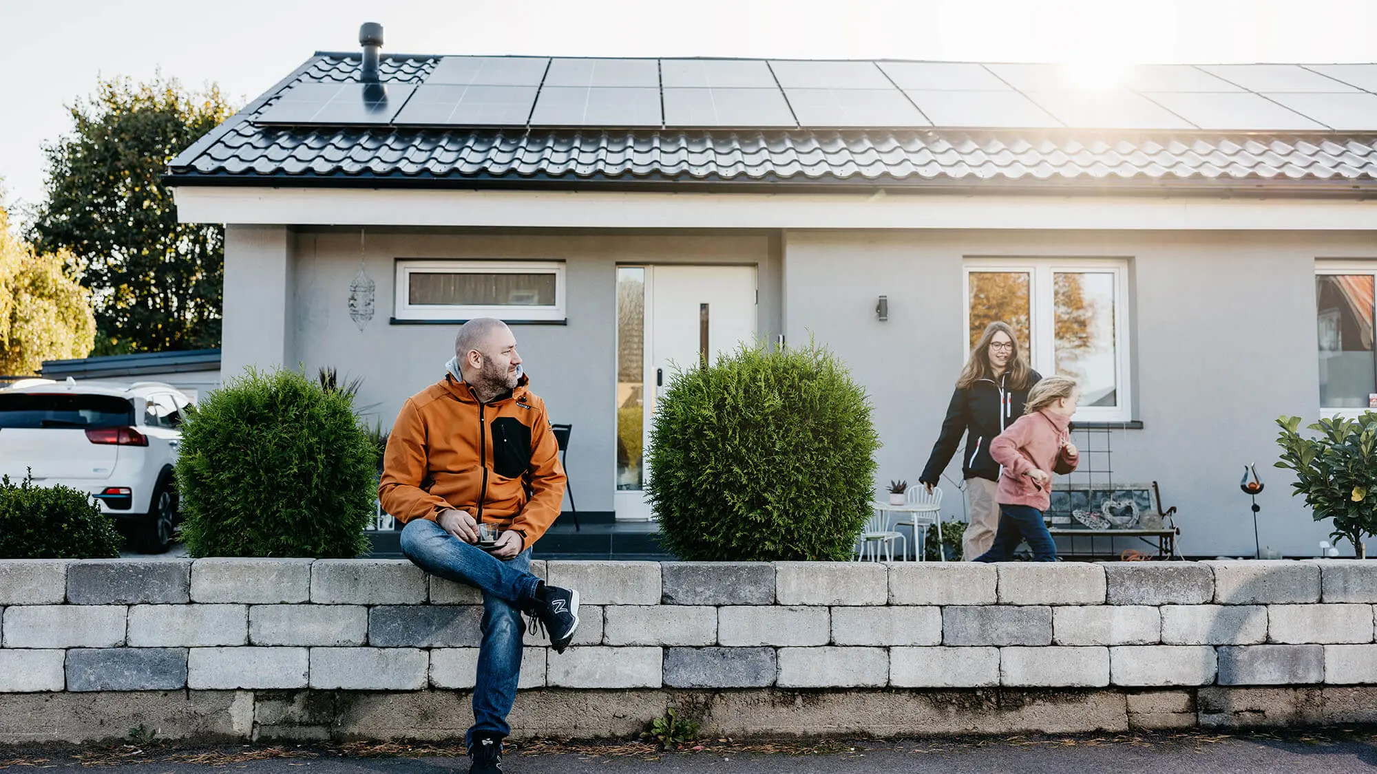 Die Familie Bengtsson hat sich für die Miete ihrer PV Anlage entschieden