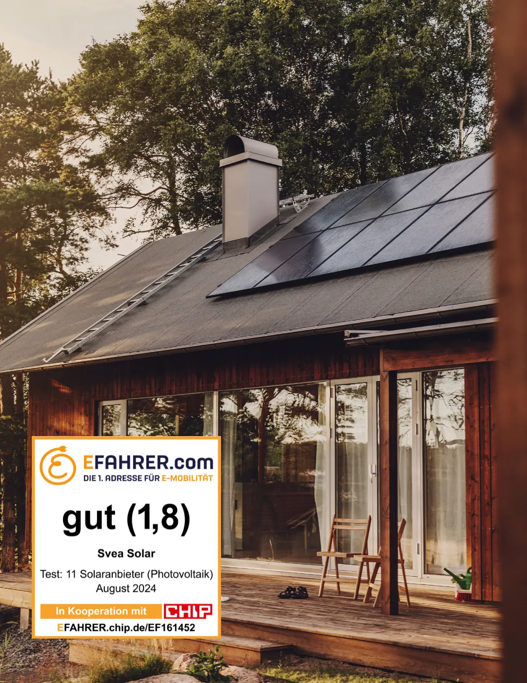 Haus in der Natur mit PV-Anlage & E-Fahrer Siegel